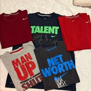 Nike Graphic T-Shirts - Red, Gray, Black, Navy